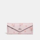 Coach Soft Wallet With Floral Bow Print