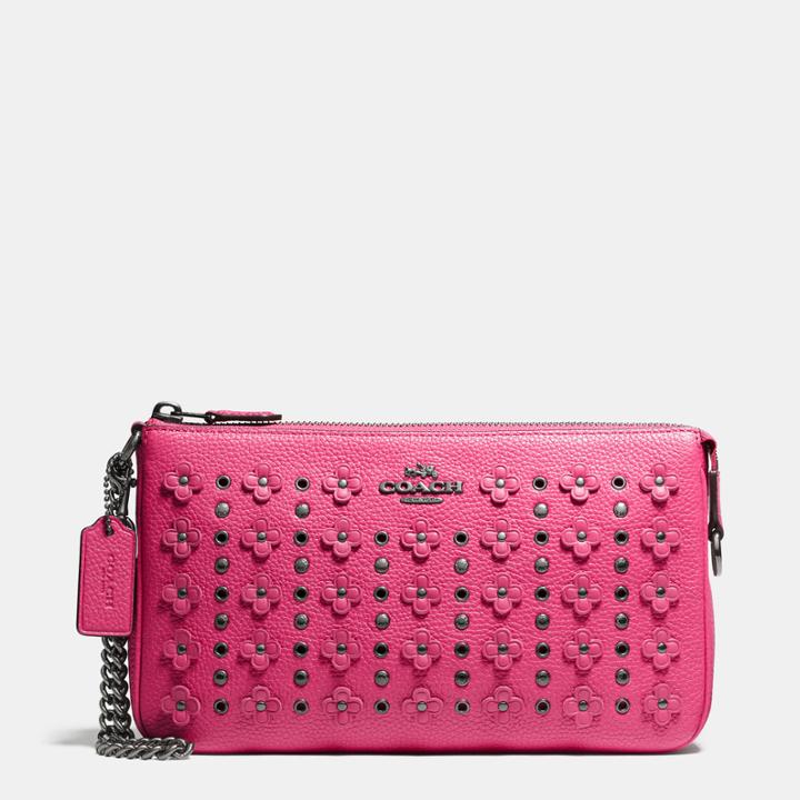Coach Nolita Wristlet 24 In Floral Rivets Leather