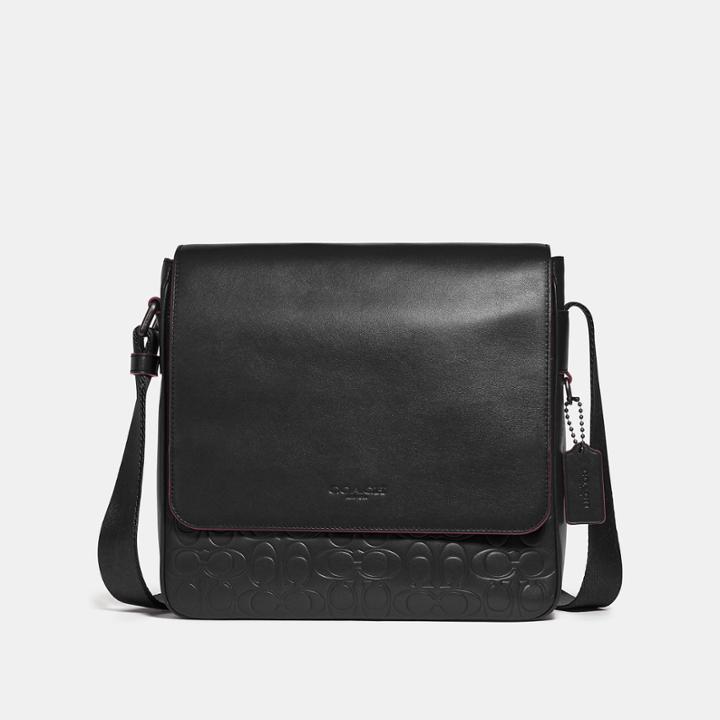 Coach Metropolitan Map Bag In Signature Leather