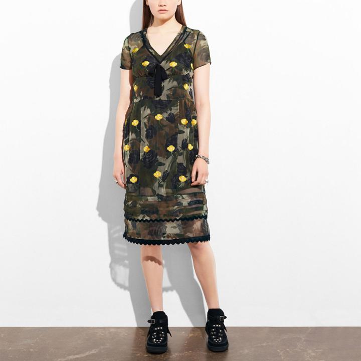 Coach Sheer Dress With Bow