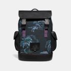Coach Rivington Backpack With Palm Tree Print