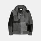 Coach Pieced Suede Hoodie