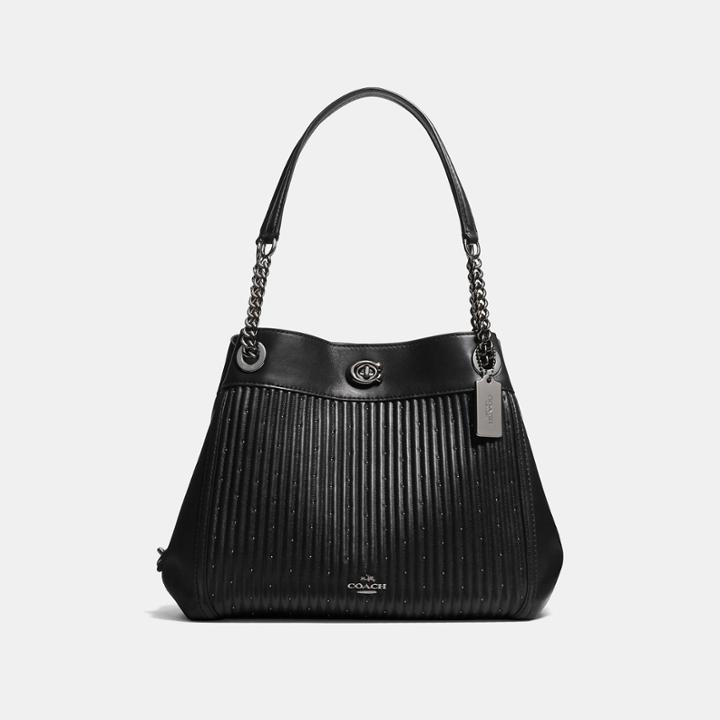 Coach Turnlock Edie Shoulder Bag With Quilting