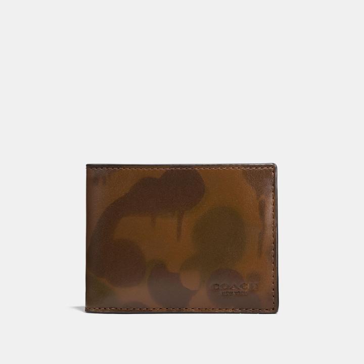 Coach Slim Billfold Wallet With Wild Beast Print
