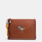 Coach Turnlock Wristlet 30 In Glovetanned Leather With Embossed Space Rexy