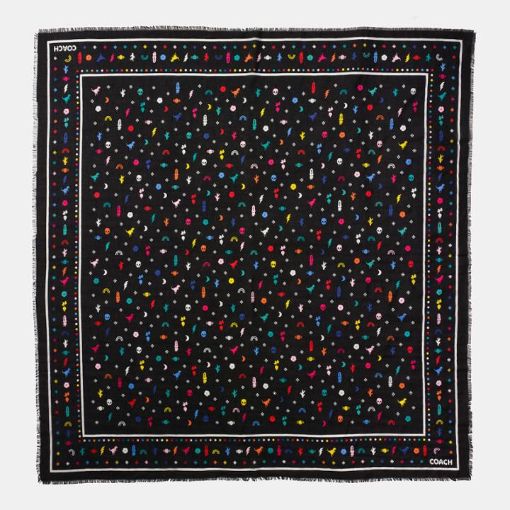 Coach Monogram Icons Oversized Square Bandana