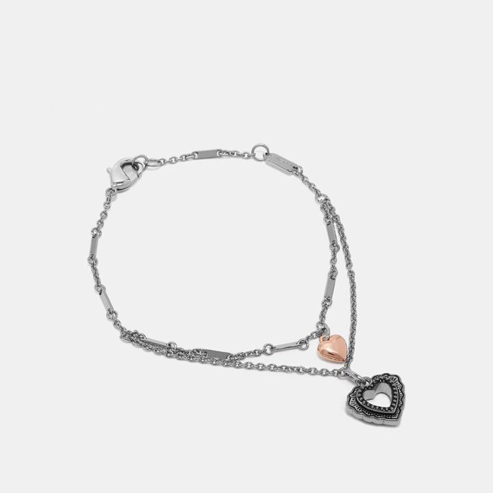 Coach Scallop Heart Double Layer Bracelet