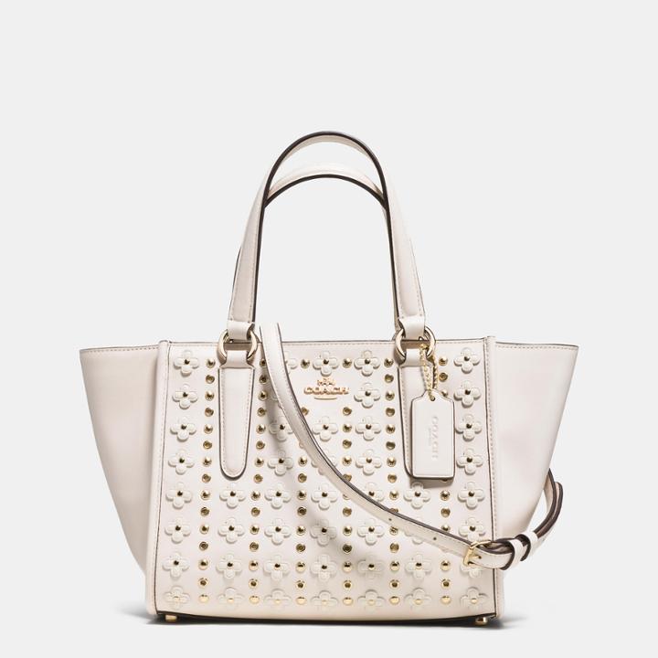 Coach Mini Crosby Carryall In Floral Rivets Leather