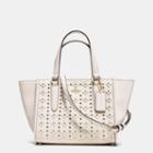 Coach Mini Crosby Carryall In Floral Rivets Leather