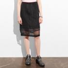 Coach Pin Tuck Straight Skirt