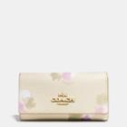 Coach 6 Ring Key Case In Floral Print Coated Canvas
