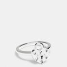 Coach Sterling Silver Heart Lock Ring