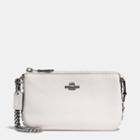 Coach Nolita Wristlet 19 In Polished Pebble Leather With Willow Floral Detail