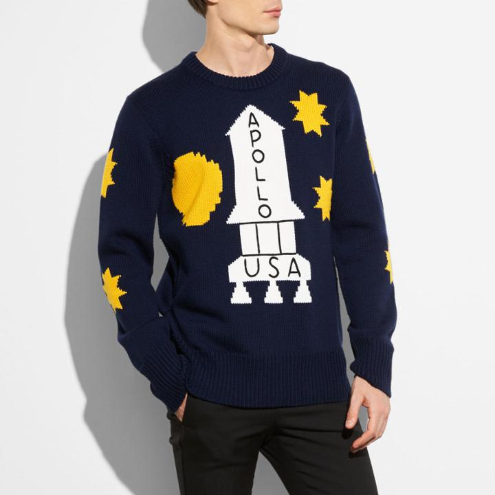 Coach Space Intarsia Sweater
