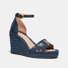 Coach Kit Wedge Espadrille With Floral Bow Print