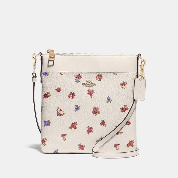 Coach Kitt Messenger Crossbody With Vintage Rosebud Print