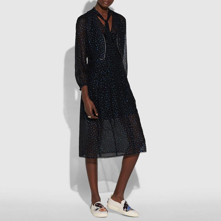 Coach Star Print Waistcoat Dress