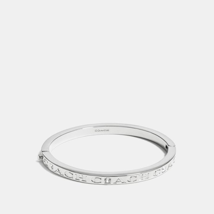 Coach Pave Hinged Bangle