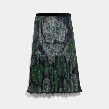 Coach Pleated Skirt With Kaffe Fassett Print