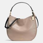 Coach Nomad Hobo In Colorblock Exotic Embossed Leather