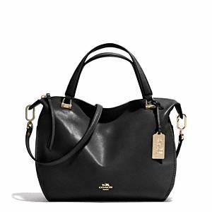 Coach - Madison Leather Smythe Satchel Li/black
