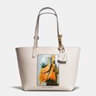 Coach Tote In Glovetanned Leather With Archive Print