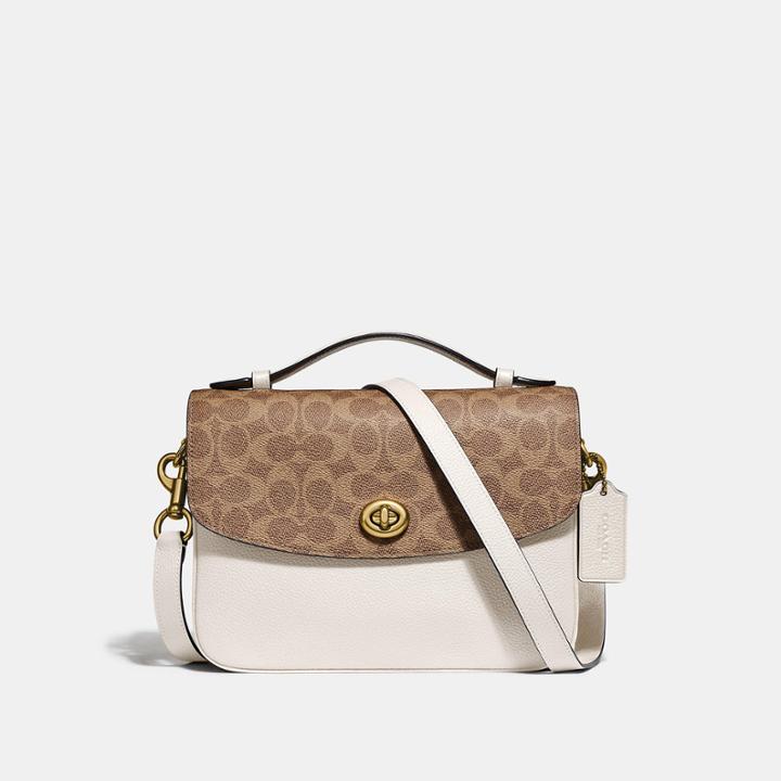 Coach Cassie Crossbody With Signature Canvas Blocking