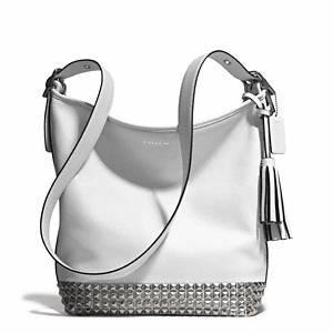 Coach - Legacy Studded Leather Duffle Ak/white
