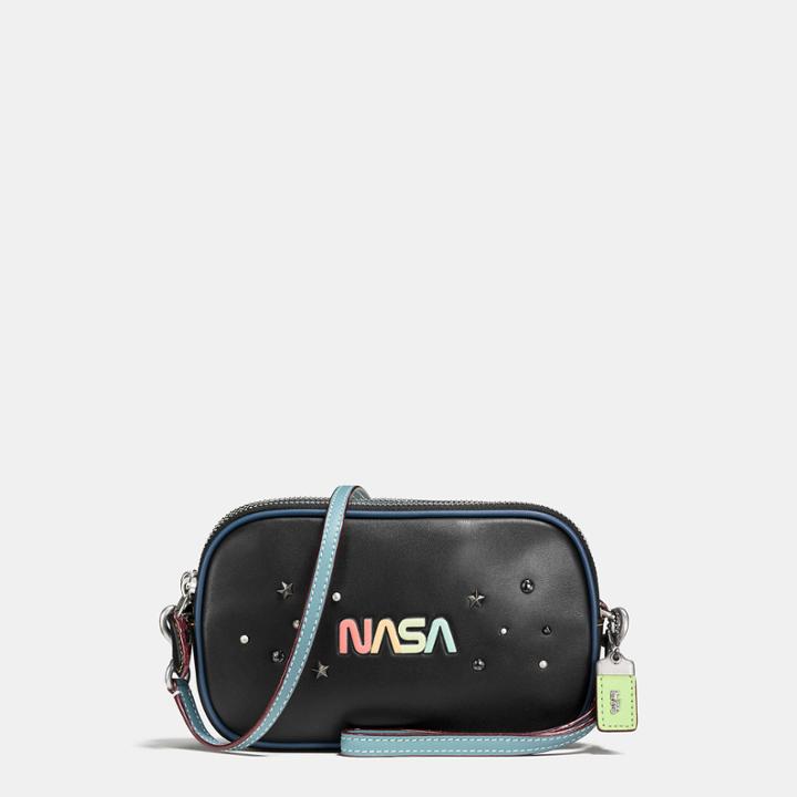 Coach Crossbody Clutch In Glovetanned Leather With Space Embellishment