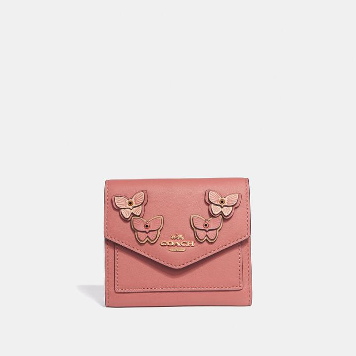 Coach Small Wallet With Butterfly Applique