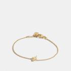 Coach Mini 18k Gold Plated Feather Bracelet