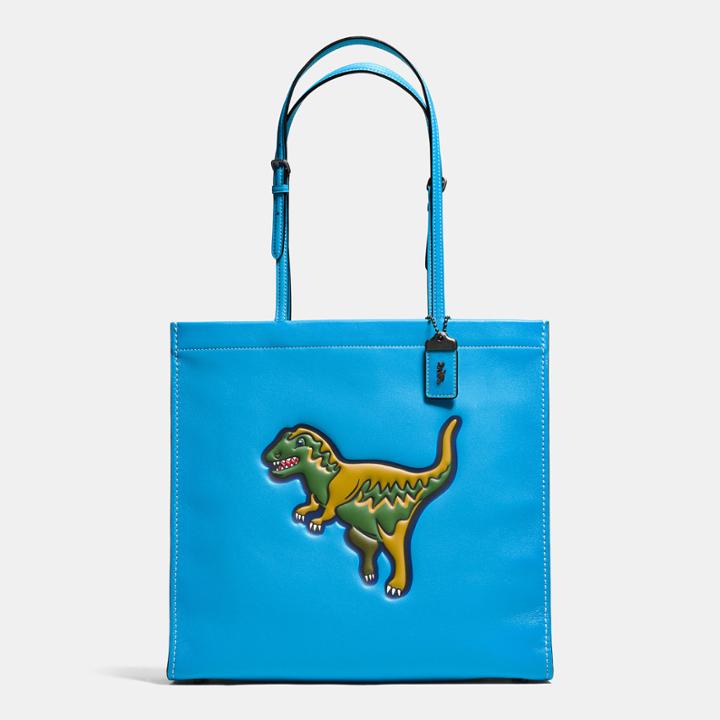 Coach T-rex Skinny Tote In Glovetanned Leather