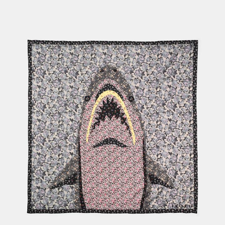 Coach Shark Rose Scarf