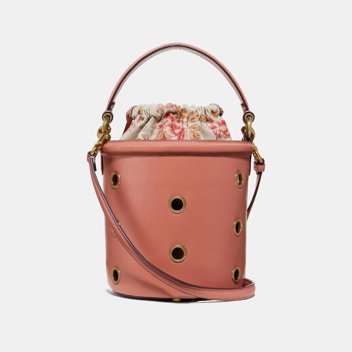 Coach Drawstring Bucket Bag With Grommets