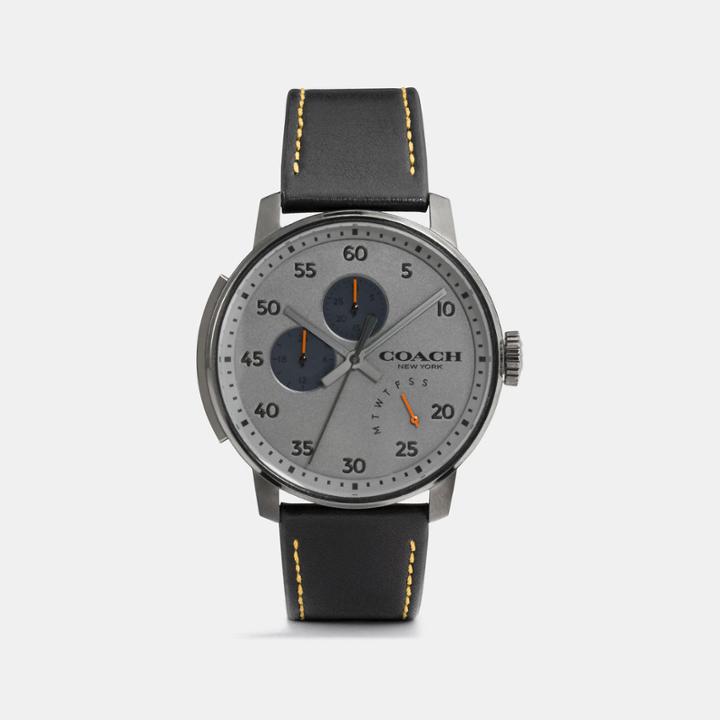 Coach Bleecker Leather Strap Watch