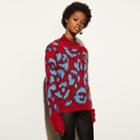 Coach Wild Beast Intarsia V-neck Sweater