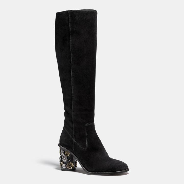 Coach Tea Rose Heel Boot