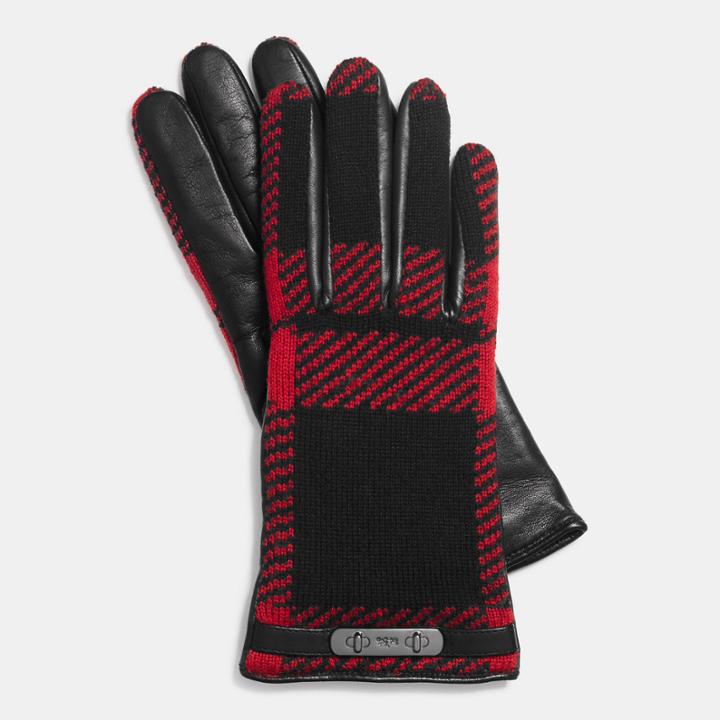 Coach Mount Plaid Glove