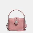 Coach Page Crossbody In Glovetanned Leather With Tea Rose Tooling