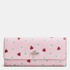 Coach Soft Wallet In Heart Print Coated Canvas
