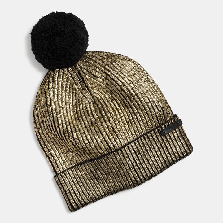 Coach Metallic Foil Hat