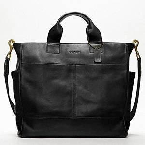 Coach Bleecker Legacy Leather Utility Tote Black