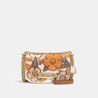 Coach Swagger Shoulder Bag 20 With Patchwork Tea Rose And Snakeskin Detail