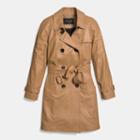 Coach Leather Drapey Trench