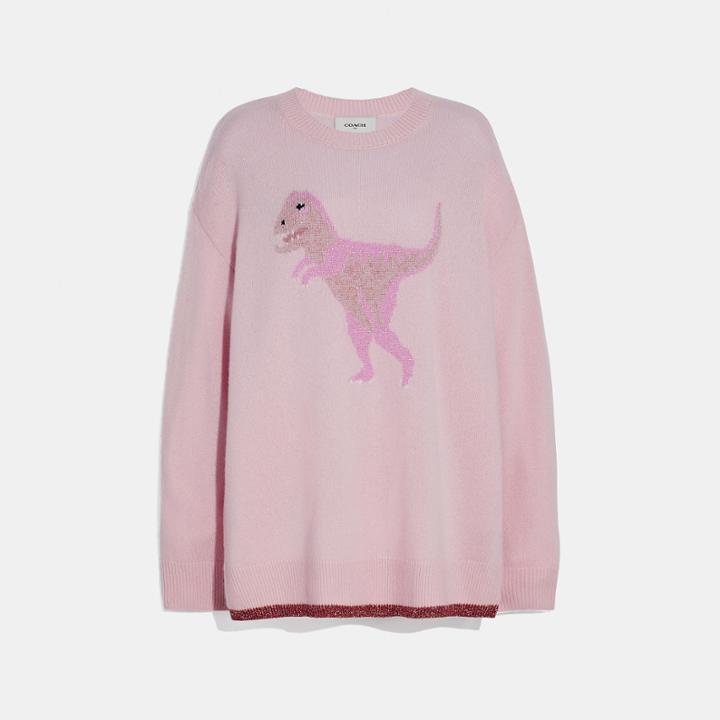 Coach Rexy Crew Neck Intarsia Sweater