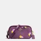 Coach Crossbody Clutch In Floral Print Coated Canvas