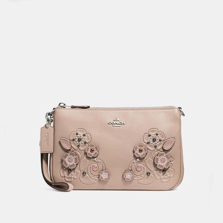 Coach Nolita Wristlet 22 With Tea Rose And Tooling