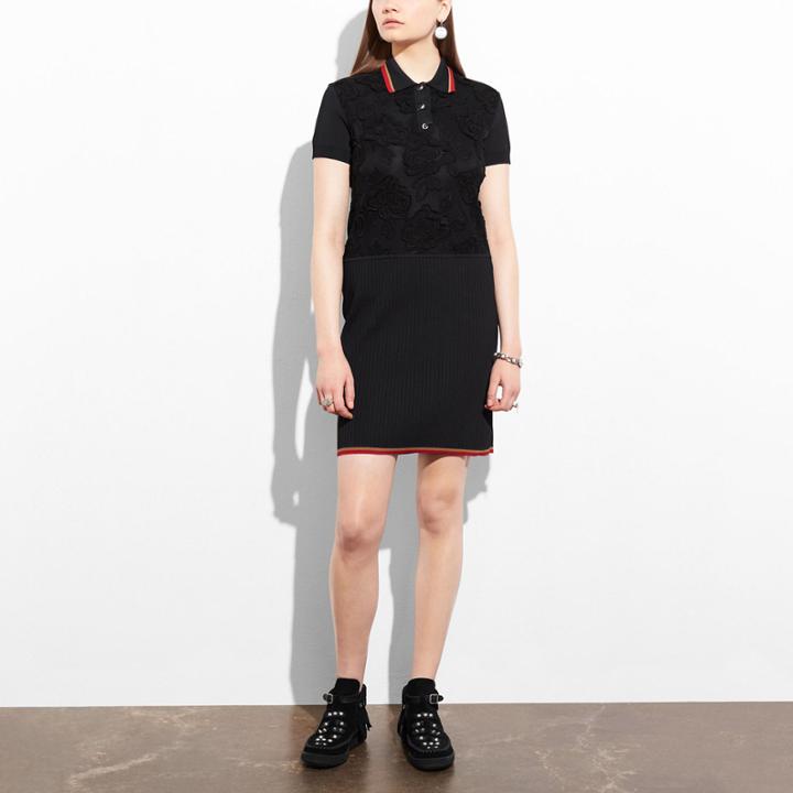 Coach Rose Lace Polo Dress