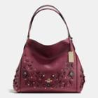 Coach Willow Floral Edie Shoulder Bag 31 In Pebble Leather