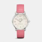 Coach Delancey Stainless Steel Sunray Dial Leather Strap Watch